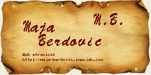 Maja Berdović vizit kartica